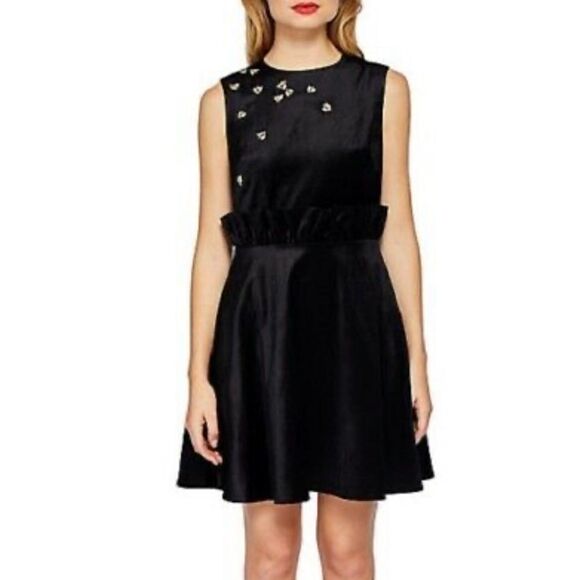 Host Pick❣️NWT TED BAKER London QUEEN BEE Velvet Dress TB 5/US 14 XL CELEENA - Picture 15 of 15